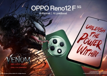 Periksa OPPO AI Studio Reno 12 F 5G anda untuk filter Venom