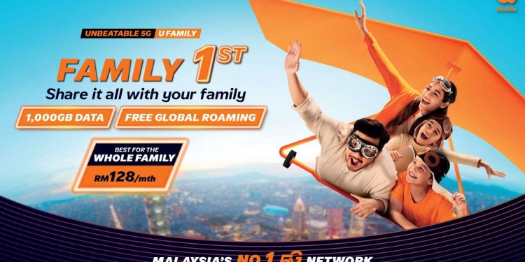 U Mobile U Family: Data 1,000GB untuk 4 talian pada RM128