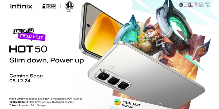 Infinix akan lancar Hot 50 4G pada 5 Disember 2024