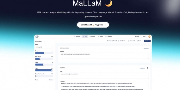 Mesolitica MaLLaM ChatBot khas Bahasa Melayu di AWS, kami cuba dan ini hasilnya