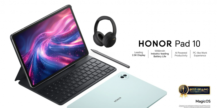 Honor Pad 10 tiba di Malaysia, tablet Snapdragon 7 Gen 3 dengan bateri 10,100mAh