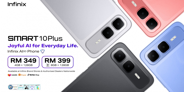 Siri Infinix Smart 10 dilancar, telefon murah dengan bateri besar 6,000mAh & ada NFC