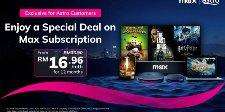 Astro tawar diskaun 50% untuk Max dengan langganan 12 bulan, tersedia waktu terhad