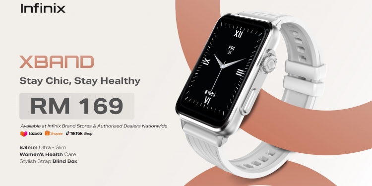 Infinix umum XBAND, gelang pintar dengan bateri 12 hari & pelbagai fungsi jejak kesihatan