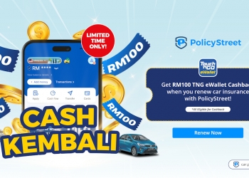 PolicyStreet beri percuma kredit TNG eWallet RM100 untuk pembaharuan insurans kereta