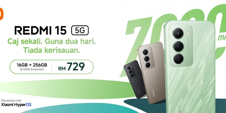 Redmi 15 5G: Telefon 5G bawah RM800 ada skrin besar 6.9″ & bateri 7,000mAh di Malaysia