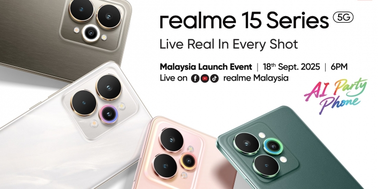 Siri Realme 15 dilancar di Malaysia 18 Septemper, hadiah RM1,346 menanti penempah awal