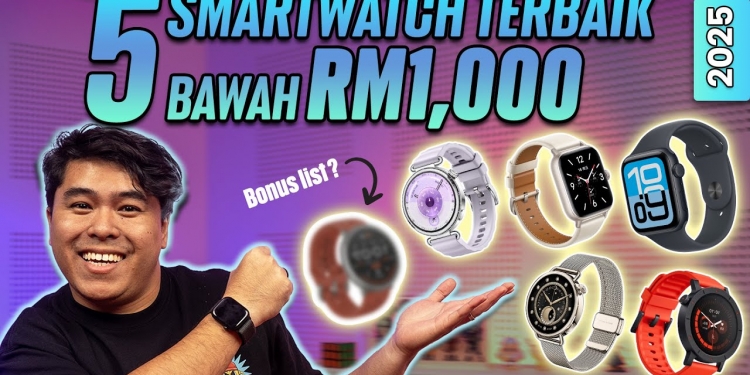 5 Terbaik: Jam pintar bawah RM1,000 dengan GPS, bateri tahan & ciri kesihatan lengkap