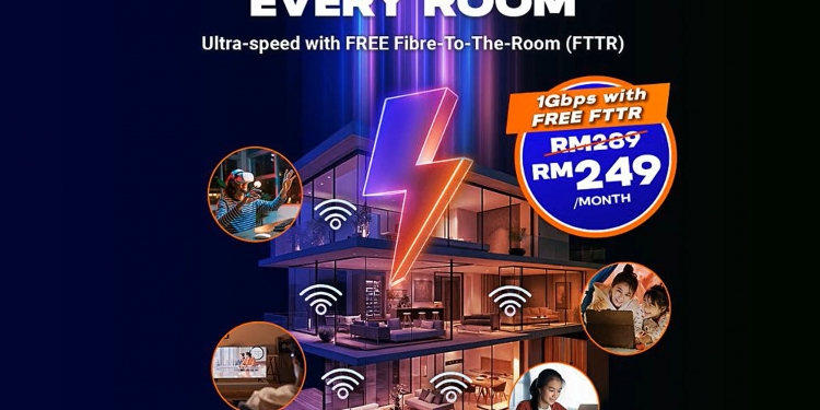 Unifi tawarkan FTTR percuma untuk pelan fiber 1Gbps, dari RM249/bulan