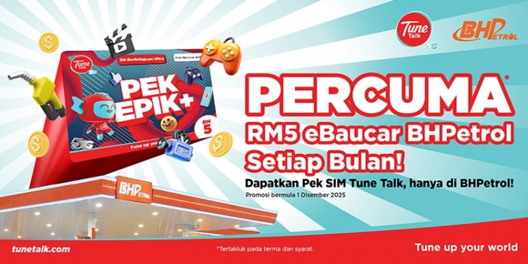 Tune Talk & BHPetrol lancar Kempen Epik+, tawar SIM percuma dan eBaucar sehingga RM5