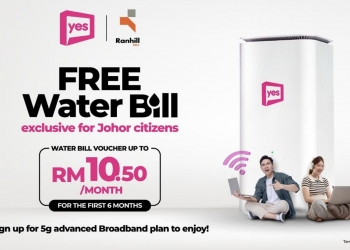Penduduk Johor boleh jimat bil air RM10.50/bulan dengan pelan Jalur Lebar Yes 5G