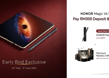 Honor Magic V6 Malaysia: Tempahan awal dibuka dengan hadiah bernilai RM3,797