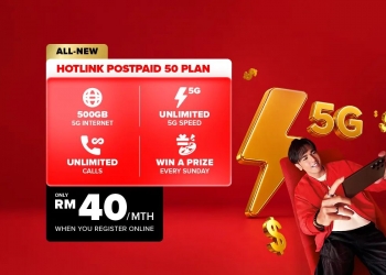Hotlink perkenal pelan Postpaid 50 baharu dengan 500GB data pada harga RM50/bulan