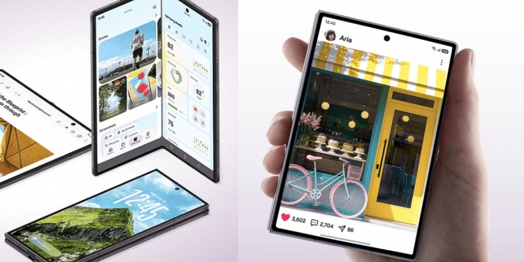 Imej promosi Galaxy Z Fold 8 dan Z Fold 8 Ultra tertiris menjelang pelancaran