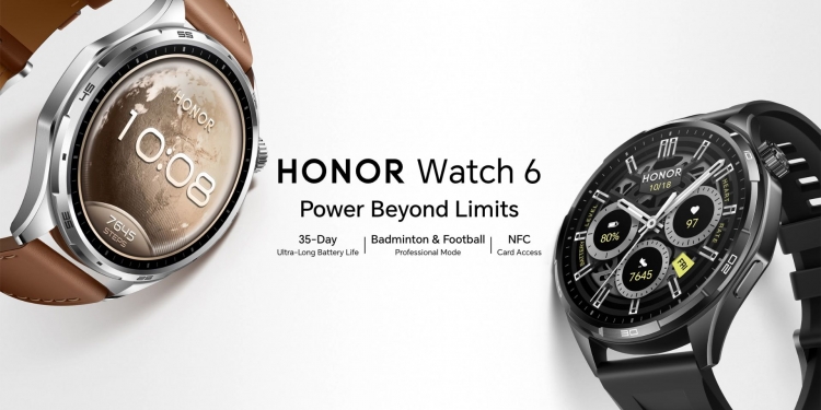 Honor Watch 6 dilancar di Malaysia: Bateri tahan 35 hari & mod sukan Pro, bermula RM699