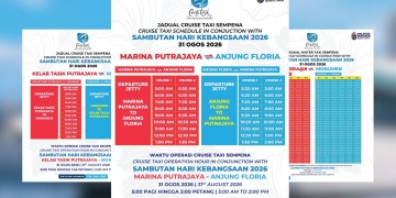Naik teksi air Putrajaya percuma sempena sambutan Hari Kebangsaan!