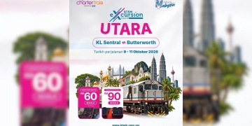 Jelajah Perak & Pulau Pinang naik tren excursion RTSM utara, tambang sehala serendah RM60!